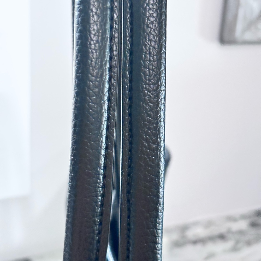 DKNY Grayson Tote – Black Pebbled Leather Shoulder Bag - Picture 11 of 14